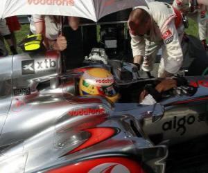 yapboz Lewis Hamilton - McLaren - Monza 2010